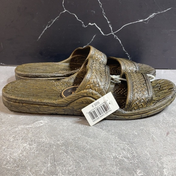 Pali Hawaii Unisex Slides Brown Size 8m - Picture 5 of 8